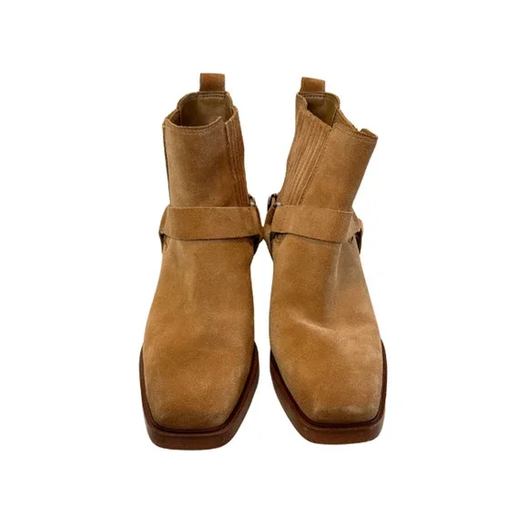 Sam Edelman Bellamie Bootie Ankle Boots Western Camel Suede Tan Women's Size 8 - Picture 3 of 8